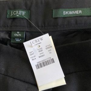 J Crew Factory Wool Skimmer Pant Black 10 NWT